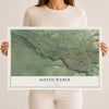 Map of South Weber, Utah, 12 x 18 inch unframed archival matte print