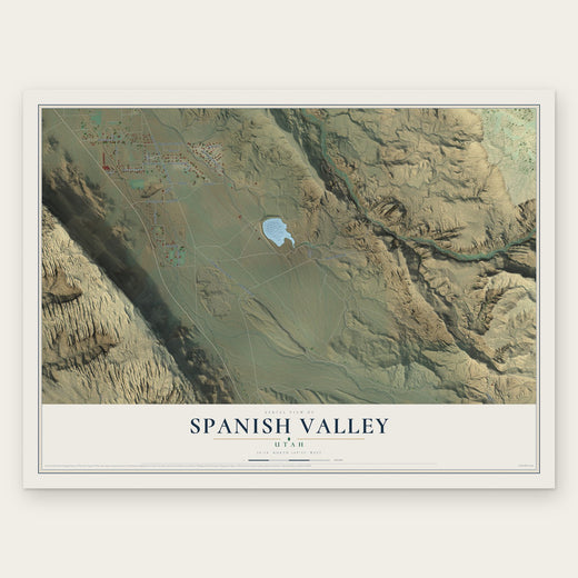 Spanish Valley, Utah map print, the full design