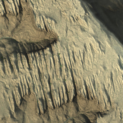 Close-up of the map of Spanish Valley, Utah print showing street and building detail