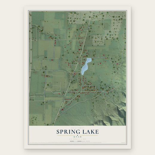 Spring Lake, Utah map print, the full design