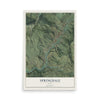 Map of Springdale, Utah, 12 x 18 inch unframed archival matte print