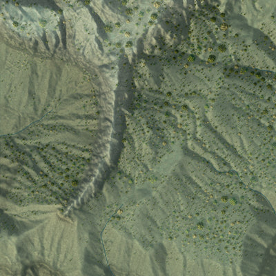Second close-up of the map of Springdale, Utah print showing more streets and buildings