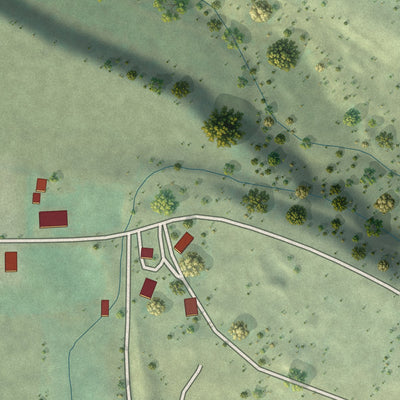 Second close-up of the map of Sterling, Utah print showing more streets and buildings