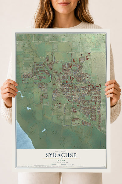 Map of Syracuse, Utah, 18 x 24 inch unframed archival matte print