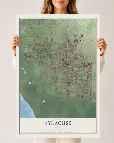Map of Syracuse, Utah, 24 x 36 inch unframed archival matte print