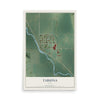 Map of Tabiona, Utah, 12 x 18 inch unframed archival matte print