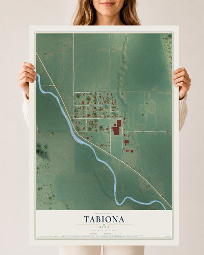 Map of Tabiona, Utah, 24 x 36 inch unframed archival matte print
