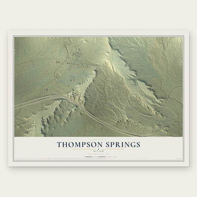 Thompson Springs, Utah map print, the full design
