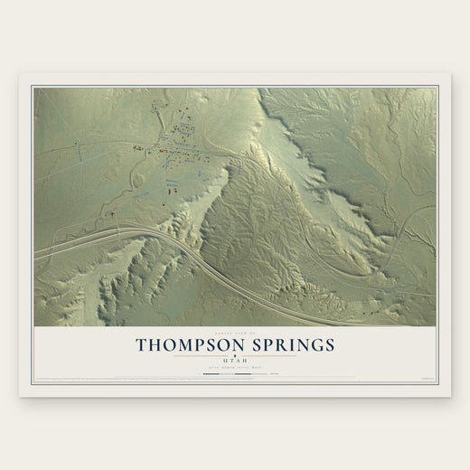 Thompson Springs, Utah map print, the full design