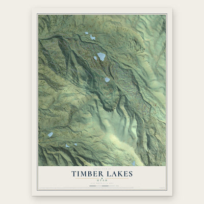 Timber Lakes, Utah map print, the full design