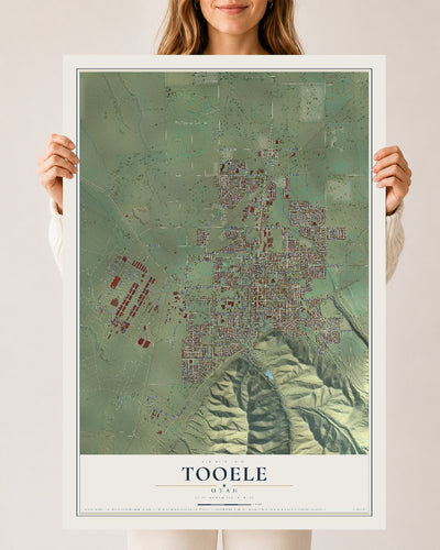 Map of Tooele, Utah, 24 x 36 inch unframed archival matte print