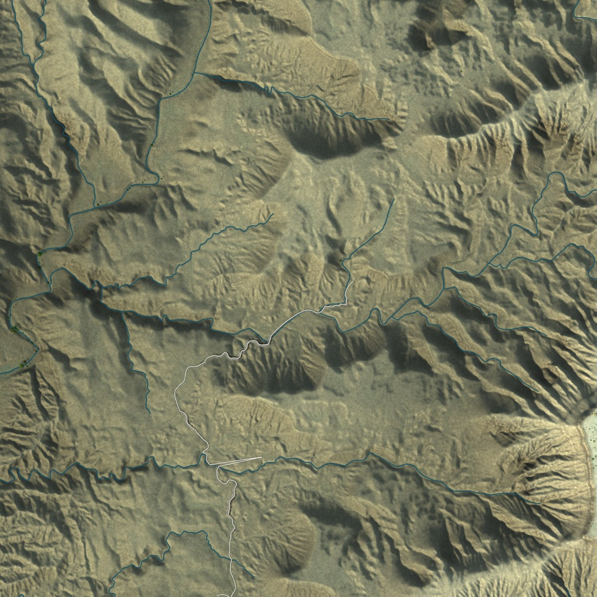 Second close-up of the map of Toquerville, Utah print showing more streets and buildings
