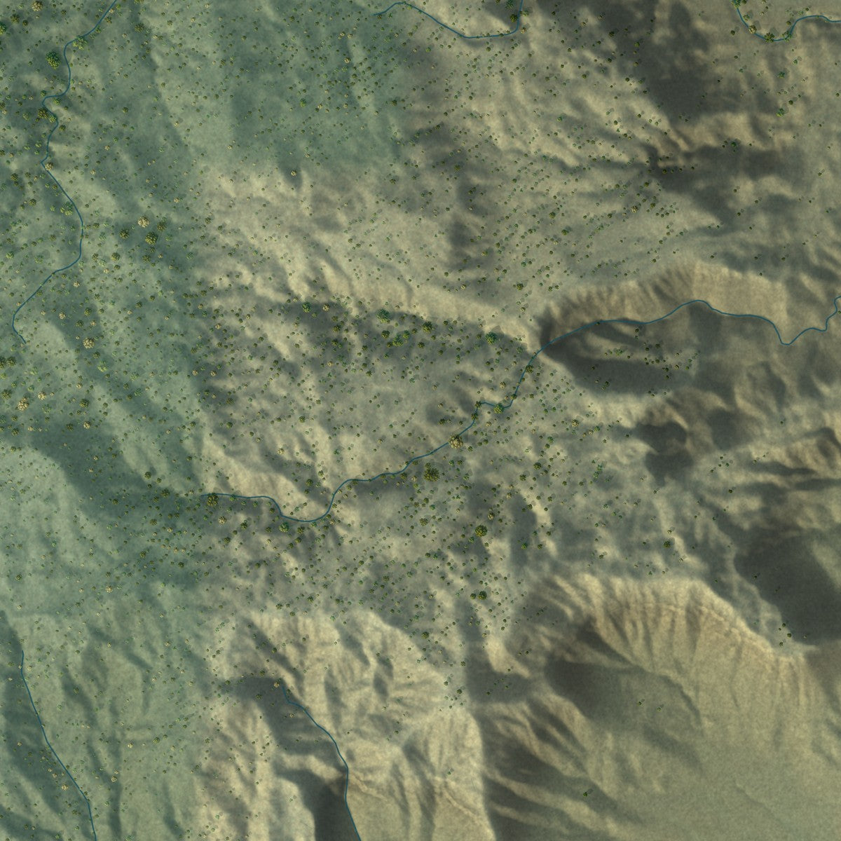 Second close-up of the map of Tropic, Utah print showing more streets and buildings