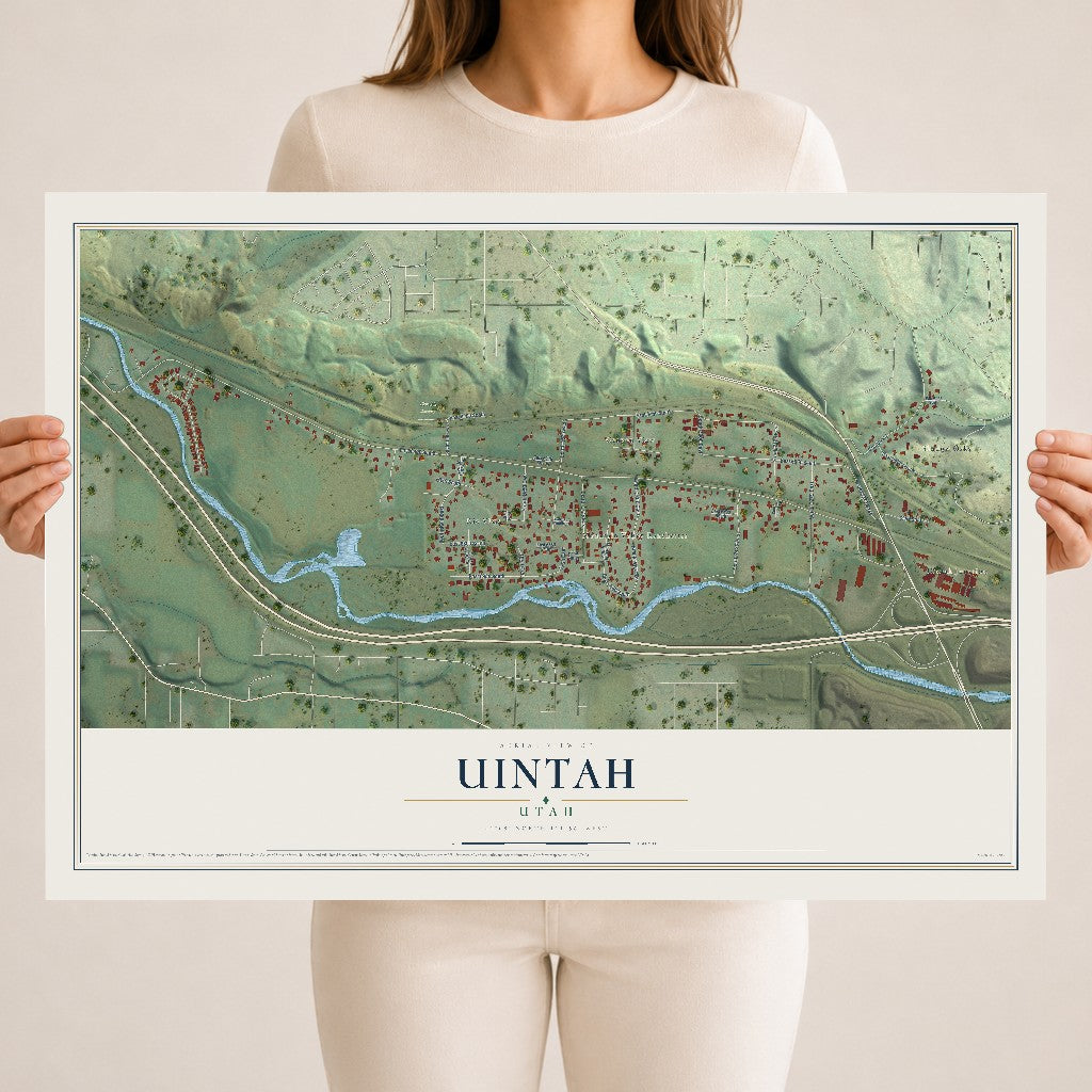 Map of Uintah, Utah, 18 x 24 inch unframed archival matte print