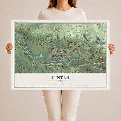 Map of Uintah, Utah, 24 x 36 inch unframed archival matte print