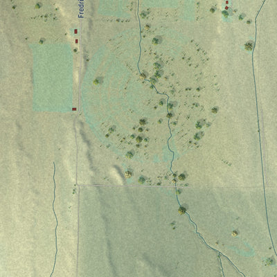 Second close-up of the map of Vernon, Utah print showing more streets and buildings