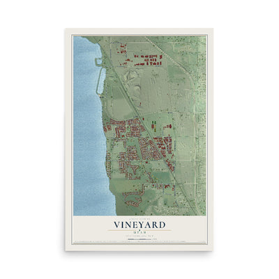 Map of Vineyard, Utah, 12 x 18 inch unframed archival matte print