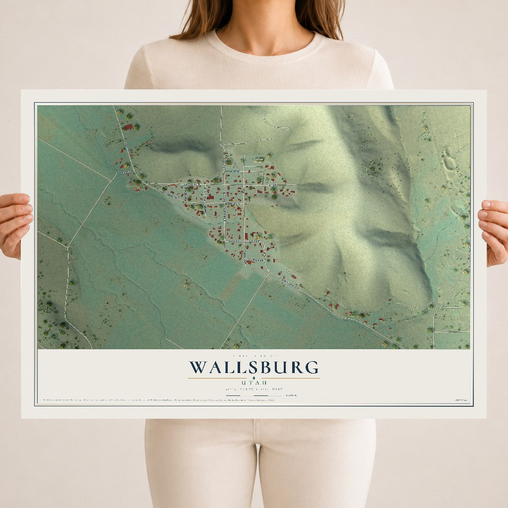 Map of Wallsburg, Utah, 18 x 24 inch unframed archival matte print