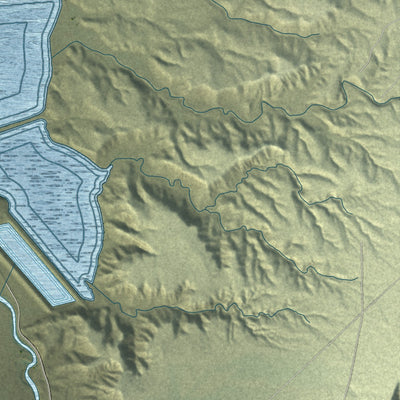 Close-up of the map of Wellington, Utah print showing street and building detail
