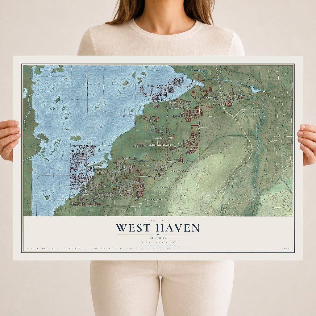 Map of West Haven, Utah, 18 x 24 inch unframed archival matte print