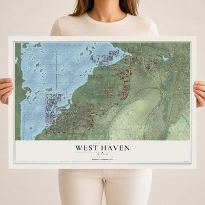 Map of West Haven, Utah, 18 x 24 inch unframed archival matte print