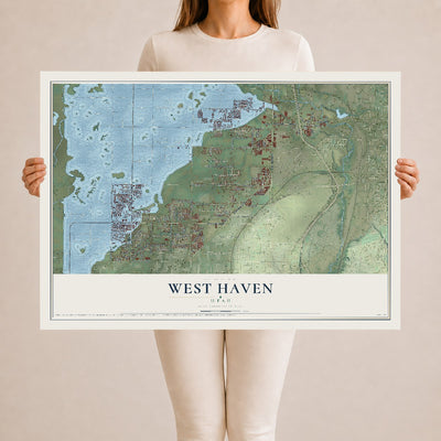 Map of West Haven, Utah, 24 x 36 inch unframed archival matte print