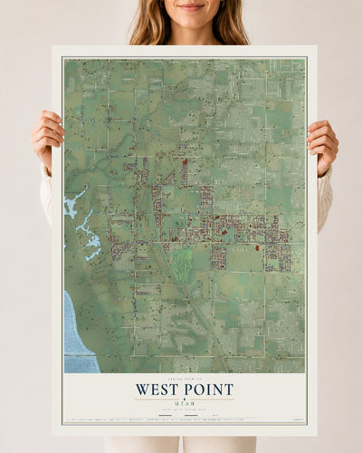 Map of West Point, Utah, 24 x 36 inch unframed archival matte print