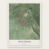 West Wood, Utah map print, the full design
