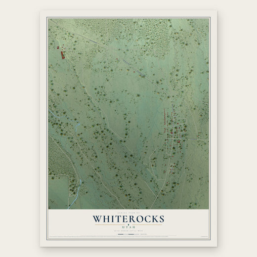 Whiterocks, Utah map print, the full design