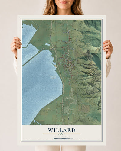 Map of Willard, Utah, 24 x 36 inch unframed archival matte print