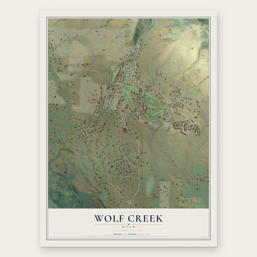 Wolf Creek, Utah map print, the full design