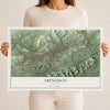 Map of Abingdon, Virginia, 12 x 18 inch unframed archival matte print