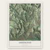 Addington, Virginia map print, the full design