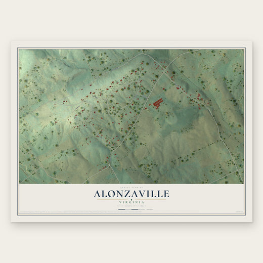 Alonzaville, Virginia map print, the full design