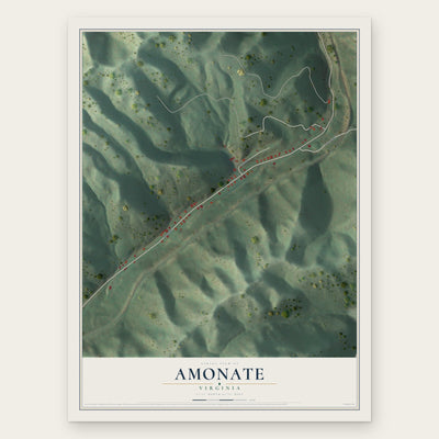 Amonate, Virginia map print, the full design
