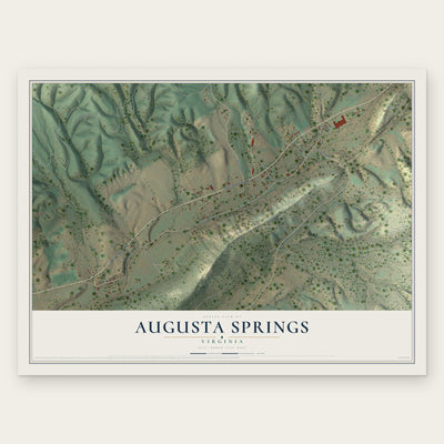 Augusta Springs, Virginia map print, the full design
