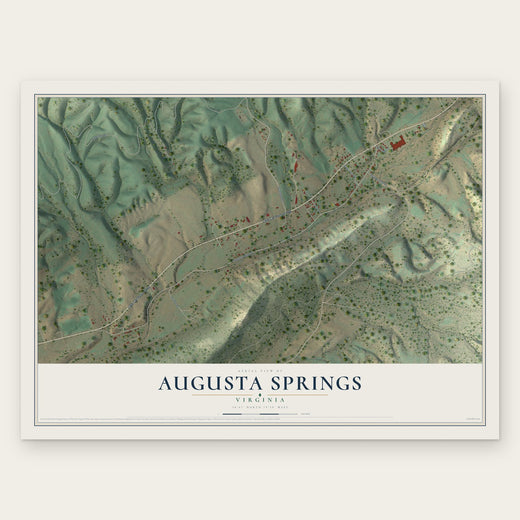 Augusta Springs, Virginia map print, the full design