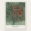 Ballston, Virginia map print, the full design