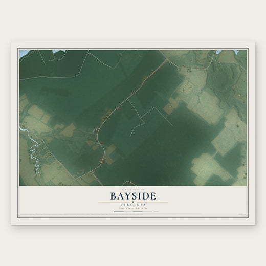 Bayside, Virginia map print, the full design
