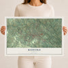 Map of Bedford, Virginia, 12 x 18 inch unframed archival matte print