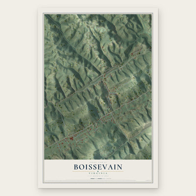Boissevain, Virginia map print, the full design