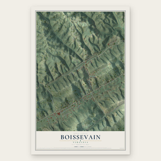 Boissevain, Virginia map print, the full design