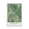 Map of Bowling Green, Virginia, 12 x 18 inch unframed archival matte print