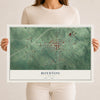 Map of Boydton, Virginia, 12 x 18 inch unframed archival matte print