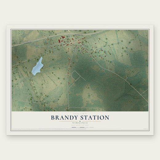 Brandy Station, Virginia map print, the full design