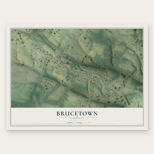 Brucetown, Virginia map print, the full design