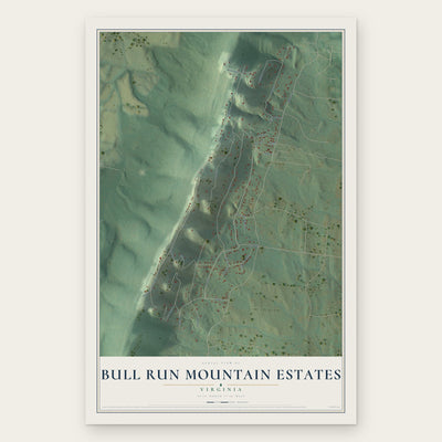 Bull Run Mountain Estates, Virginia map print, the full design