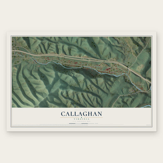 Callaghan, Virginia map print, the full design
