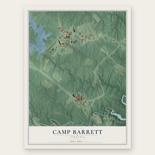 Camp Barrett, Virginia map print, the full design