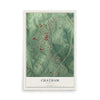 Map of Chatham, Virginia, 12 x 18 inch unframed archival matte print
